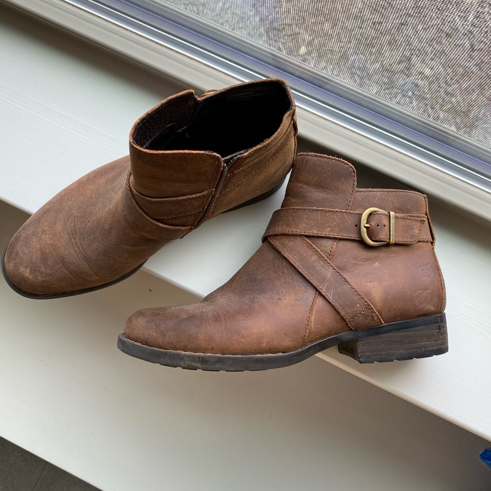 Born Chaval Leather Short Booties